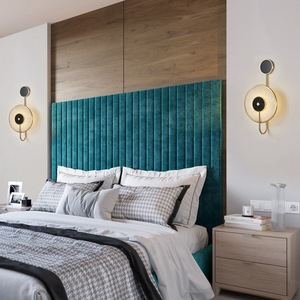 โคมไฟติดผนังหินอ่อนสไตล์นอร์ดิกโพสต์โมเดิร์น สำหรับห้องนั่งเล่น ฉากหลังทีวี ห้องนอน ทางเดิน ตกแต่งบ้าน ดีไซน์สร้างสรรค์ โครงเหล็ก - Product Image 3