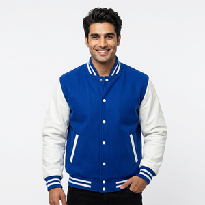 <b>Men's</b> New Fashion Unisex College Letterman Varsity <b>Jacket</b> Custom Design <b>Leather</b> CollegeBaseballjacket for <b>men</b> - Product Image 1
