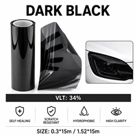 Película Protectora Inteligente Fotocrómica de TPU para Faros Delanteros, Cambia de Color, Autoregenerable, para Protección de Lámparas de Coche, DACK BIACK, 7.5mil de Grosor, Nanotecnología
