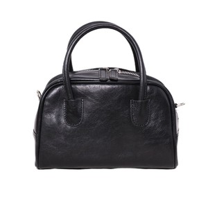 <b>Bowling</b> Bag Women Genuine Leather Pillow Handbag Horizontal Square Zipper Closure Shoulder Crossbody Bag Black Brown Green - Product Image 5