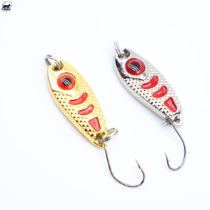 Señuelo de pesca metálico Dragon Li 5g 3.5g 2.5g 1.5g con anzuelo simple con púas, ojos 3D con <span class=keywords><strong>escamas</strong></span> de pez, señuelo para <span class=keywords><strong>trucha</strong></span>, señuelos de pesca giratorios metálicos - Product Image 2