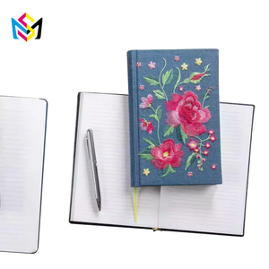 Full Color Printing Design House Custom Embroidery Hard Notebook Floral Pattern Lined Pages Memory <strong>Journal</strong> - Product Image 5