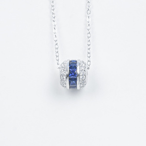 สร้อยคอจี้ไพลินสีน้ำเงิน S925 - Product Image 1