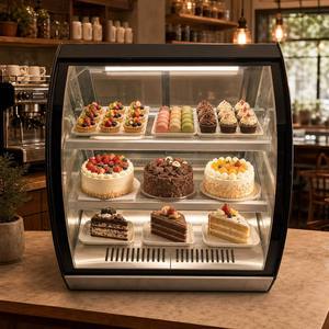Vitrina Refrigerada Profesional para Pasteles con Iluminación LED para Exhibición de Pasteles de Boda y <span class=keywords><strong>Cumpleaños</strong></span> - Product Image 2