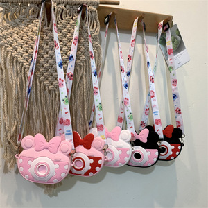 Kawaii Lucu 2022 Baru Busur Kartun Mode Dompet Silikon Tas Bahu Tas untuk Anak-anak - Product Image 2