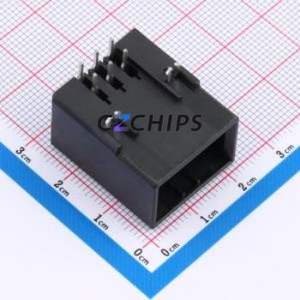 HC-3810-2*3AW-05 Wire-to-Board Pin Header Bent Lead Through Hole,P=3.81mm Connector 2x3P 3.81mm Right Angle Insert 6P - Product Image 1