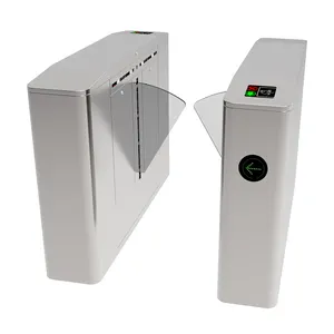 Supermarket Check-Out Acrylic Panel Stainless Steel Security Flap Turnstile Gate