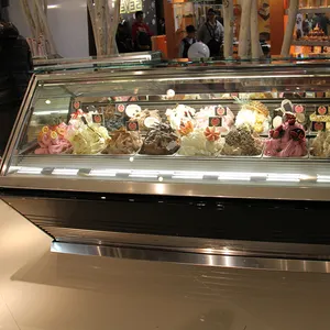 Vetrina per gelato con vassoio per ghiaccioli in vetro laminato con placcatura elettrica garantita di qualità Prosky