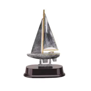 Tinnen Zeilbord Hars Custom Handgemaakte Sport Zilveren Zeilboot Trofee Awards