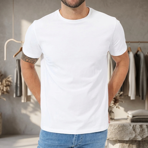T-shirt en coton Pima de haute qualité pour hommes, couleur unie 100% coton Supima fabriqué au Bangladesh - Product Image 2