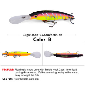 Byloo 12,5 cm 13g señuelo de pesca de pececillo flotante Jerkbait <span class=keywords><strong>Currican</strong></span> Minnow para lubina - Product Image 5