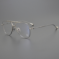 Gafas Ópticas de Titanio Unisex, Estilo Piloto, Alta Calidad, Chic, Tradicionales, Y2K, Monturas de Diseño para Computadora, Brillantes, Hermosas y Ligeras