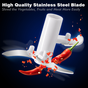 Hướng dẫn sử dụng kéo chuỗi xử lý thực phẩm rau Chopper tỏi Mincer hành tây cắt cho rau, gừng, trái cây, các loại hạt, các loại thảo mộc - Product Image 4