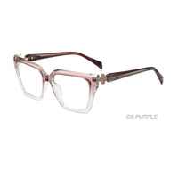 Lunettes carrées ultra-légères et durables pour femmes, montures de lunettes de vue tendance en acétate TR et matériaux mixtes, confortables et élégantes
