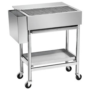 <span class=keywords><strong>Parrilla</strong></span> de barbacoa al aire libre de acero inoxidable <span class=keywords><strong>Argentina</strong></span> grande redonda con carrito para uso doméstico precio bajo - Product Image 3