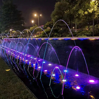 Fuente Interactiva con Sensor y Luces RGB/Láser, Resistente al Agua IP68, Juego de Agua con Ondas Personalizadas para Niños en Parques Públicos