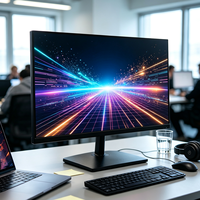 Moniteur de jeu sans cadre LED 21,5 pouces plat 1K 75Hz 100Hz 16:9 avec haut-parleurs pour la maison, le bureau et les entreprises (OEM ODM)