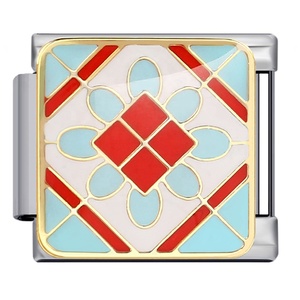 Abalorios de pulsera de acero inoxidable con patrón de mosaico de Oriente Medio, estilo nomocénico, de cristal tintado, con motivos de mezquita y camello, DIY - Product Image 3