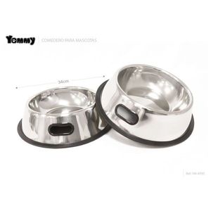 Ciotola per animali domestici Yommy in acciaio inossidabile 34 cm con base antiscivolo per cani e gatti - Product Image 1