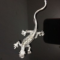 Nouveau 3D Diamond Gecko Metal Car Emblem Animal Car Bage