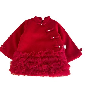 Tongxingyuan Girls Tang Style Winter Dress Red Traditional Chinese Princess Dress For Baby Girl New Year Celebration - Product Image 5