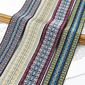 Deepeel EB115 50mm 60mm may phụ kiện may mặc Túi vành đai phong cách dân tộc Polyester ban nhạc Jacquard đàn hồi vải - Product Image 4