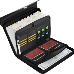 Bolsa de almacenamiento de archivos de acordeón de cuero de 24 bolsillos con logotipo personalizado portátil de negocios A4, papelería de oficina, expansión personalizable - Product Image 5