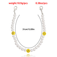 Lacet Clips Bijoux Amovible Visage Souriant Perle Perles Chaussure Charme Décoration Chaîne Chaussures Accessoires