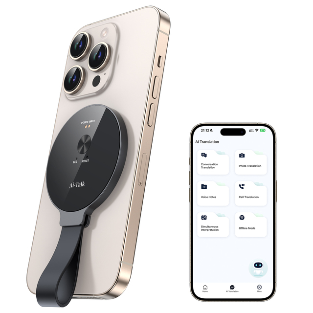 X5 Ultra Thin AI Voice Translator ChatGPT Large Model Real Time Transcription Meeting Summary  Portable Device Black
