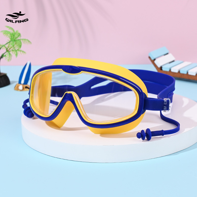 ใส่กรอบสีฟ้าและสีเหลือง (สีกรอบ)