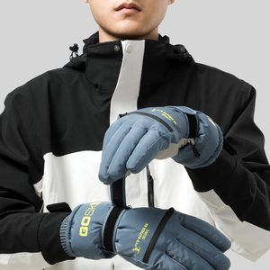 Gants de neige coupe-vent imperméables à écran tactile thermiques chauds d'hiver pour hommes et femmes avec logo personnalisé - Product Image 4