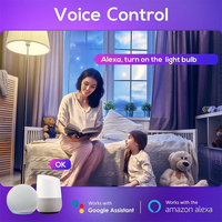 Ampoule intelligente WiFi TUYA B22 pour LED RGB, compatible Alexa et Google Assistant, contrôle vocal, programmation, contrôle par application, contrôle de groupe, 220V