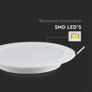 Panel LED Redondo Empotrable de 18W, Foco de 6400K Frío, 220mm de Diámetro, SKU-7866, Lámpara de Techo con Orificio de 200-205mm - Product Image 4
