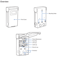 Interruptor Desconectador Extraíble Sin Fusible Estándar de 60A 240V para CA