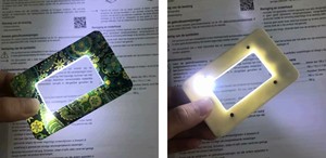 مكبر مربع الشكل 3X مع إضاءة LED للقراءة، محمول بعدسة أكريليك للمسنين، بيع مباشر من المصنع - Product Image 5