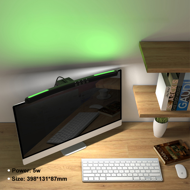 Computer Backlight LED RGB White Monitor Reading Light Bar Dimming Curved Screen Hanging Gaming Light Bar with USB