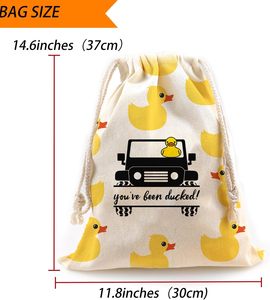 Sacs en toile à cordon de serrage en gros pour événements <span class=keywords><strong>Jeep</strong></span> Duck, figurines de canards, sacs pour jouets, aliments et bonbons - Product Image 5