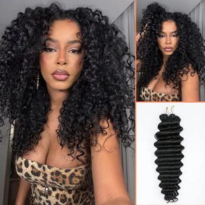 Cabello Humano Rizado Birmano para Crochet, Diseñado para Trenzas Boho con Nudos Milagrosos, Textura Suave, Ahorra Tiempo en el Uso - Product Image 1