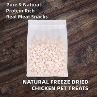 Granulés de poulet lyophilisés personnalisables pour chats et chiens, friandises pour animaux de compagnie, faibles en gras, sans additifs