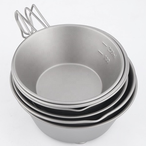 Outdoor Titanium Sierra Cup stoviglie arrampicata portatile pieghevole ciotola Picnic attrezzatura da campeggio Bushcraft Nature Hike - Product Image 4