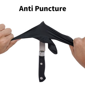 Gants en <span class=keywords><strong>nitrile</strong></span> noirs jetables pour l'entretien mécanique, la cuisine, la transformation alimentaire, la cuisine, imperméables et résistants à l'huile - Product Image 5