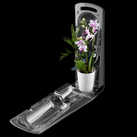 Logo personnalisé petits conteneurs de stockage en plastique transparent plante emballage à clapet boîte-cadeau de fleur de rose