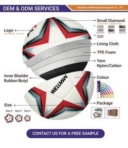 Ballon <span class=keywords><strong>de</strong></span> football <span class=keywords><strong>de</strong></span> style étoile certifié CE/CPC, taille 5, léger, durable, thermocollé, avec pompe, ensemble cadeau WELLMAN pour une utilisation en extérieur - Product Image 4