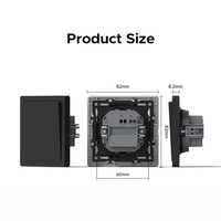 Prise murale modulaire russe BENDI 16A 250V Schuko 2 prises anti-effraction ignifuge PC IP20 Modèle C21