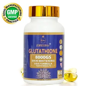 Kapsul Glutathione Moq Rendah Ekstra Putih Glutathione Complex 5000Mg Glutathione untuk Pencerah Kulit