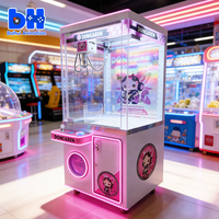 Machine à griffes Baihui pour peluches d'animation, construction en métal et acrylique, prise universelle, à monnayeur, pour salles d'arcade et de divertissement