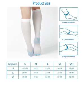 Calcetines Antiembólicos para Mujer y Hombre, Calcetines de Compresión hasta la Rodilla de 20-30 mmHg con Orificio de Inspección en los Dedos para Ayuda en la Recuperación, DVT - Product Image 3