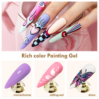 Gel de peinture pour ongles, gel dur, gel de couleur, 5g, vente en gros, étiquette privée, 48 couleurs, gel de peinture solide pour ongles