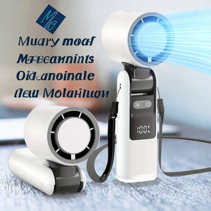 Ventilateur portable 4000 mAh tendance, rechargeable par USB, turbo haute vitesse, 3-en-1, pour l'été et les voyages - Product Image 2
