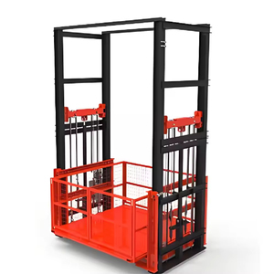 Lift barang pengangkat kargo gudang hidrolik, rel panduan vertikal tetap 500Kg harga rendah - Product Image 3
